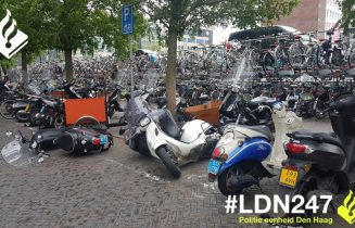 omgevallen scooters