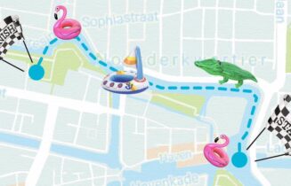 route drijvend