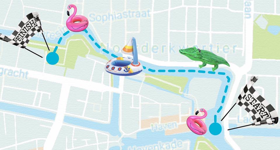 route drijvend