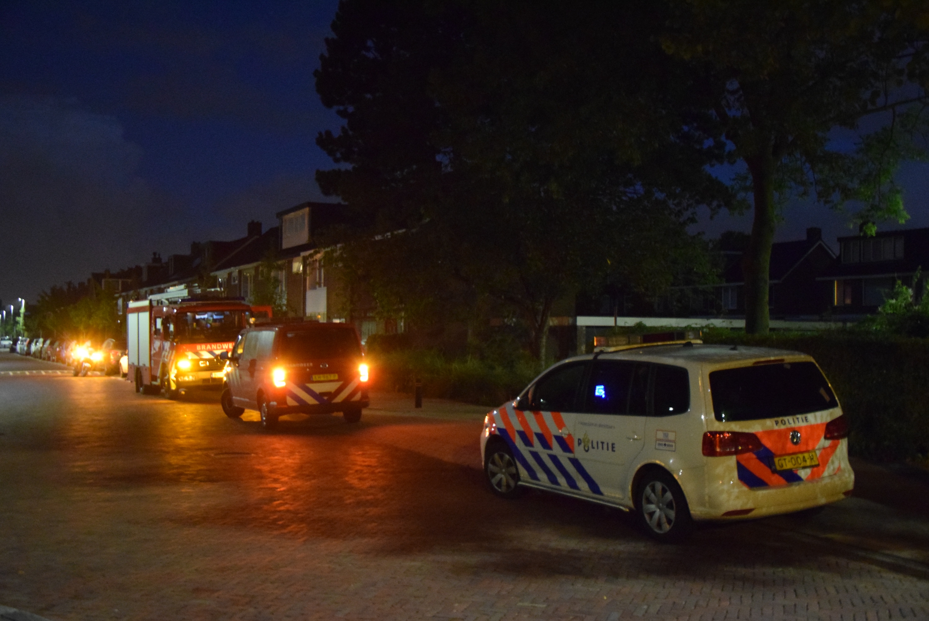 Sissend geluid zorgt voor inzet brandweer, Splinterlaan in Leiderdorp