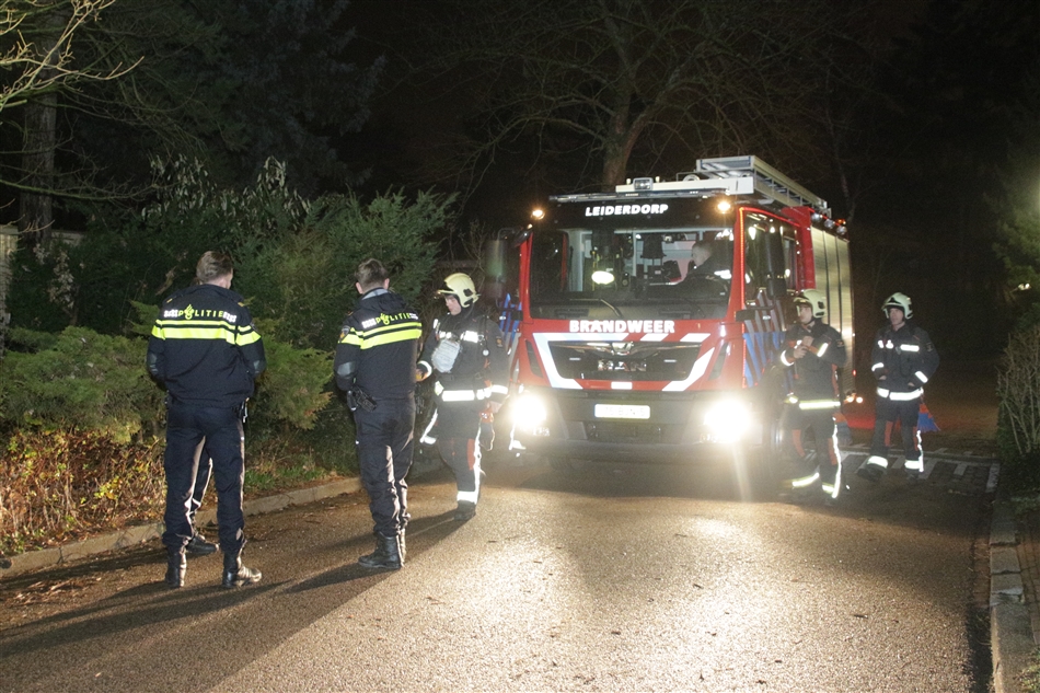 Brandweer in actie door gaslucht