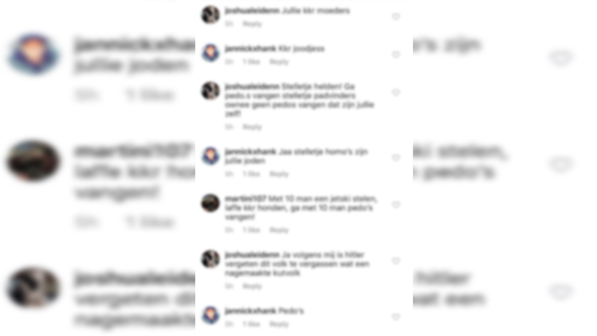 Screenshot politie haat