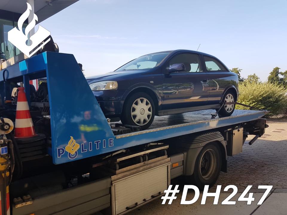 auto in beslag genomen