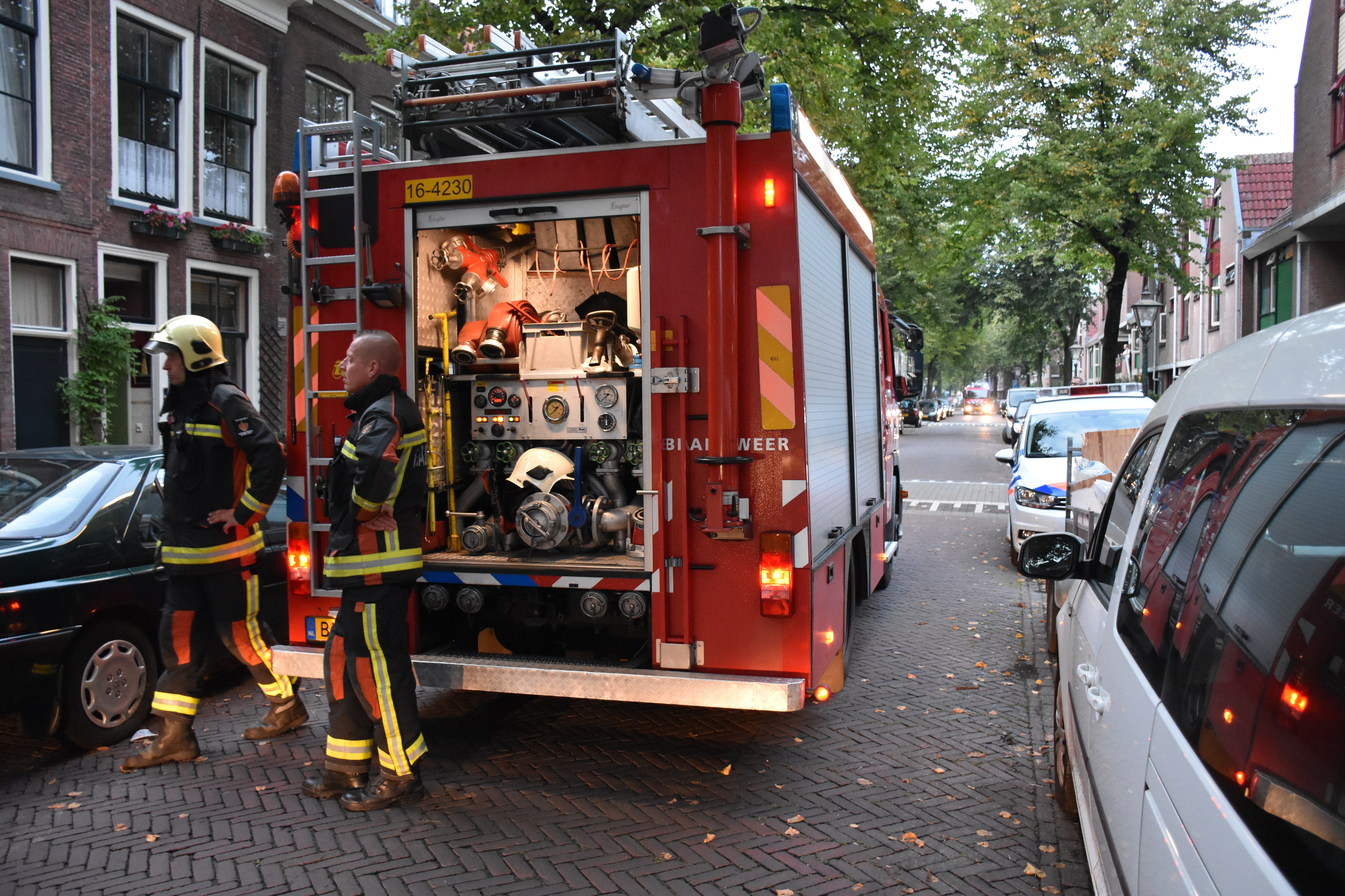 Brand in oven snel geblust, Uiterstegracht in Leiden
