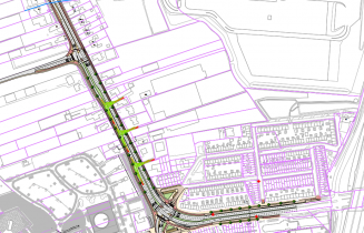 Weg Oegstgeest bouw tekening