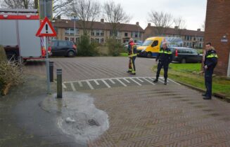 Waterleiding gesprongen in Leiderdorp