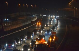 file op Rijksweg a4
