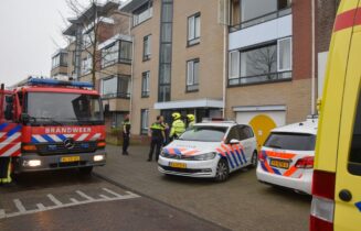 Ontruiming en aanhouding bij woningbrand, Utrechtse Jaagpad in Leiden