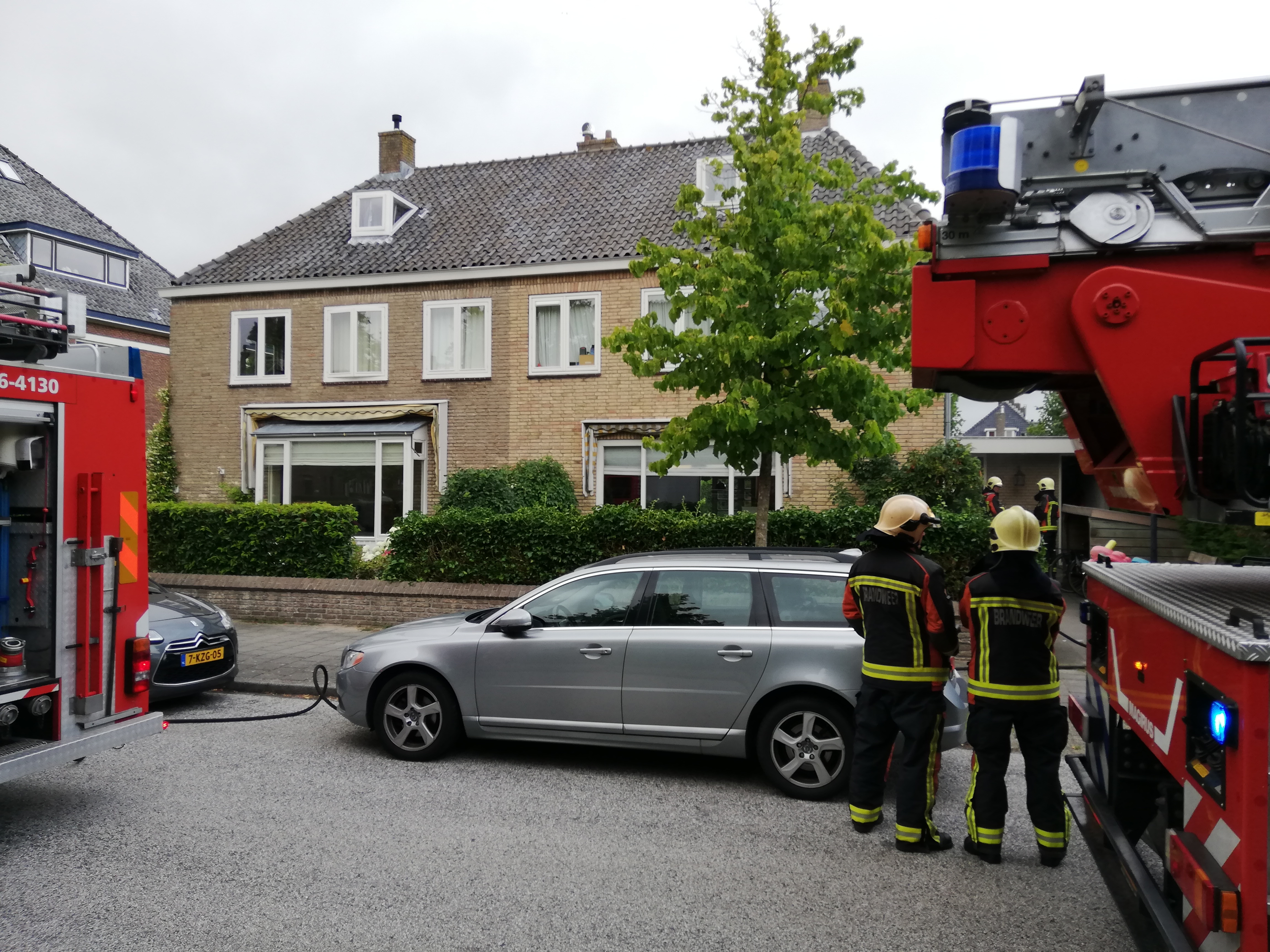 Brand in meterkast, Prins Bernhardlaan in Oegstgeest