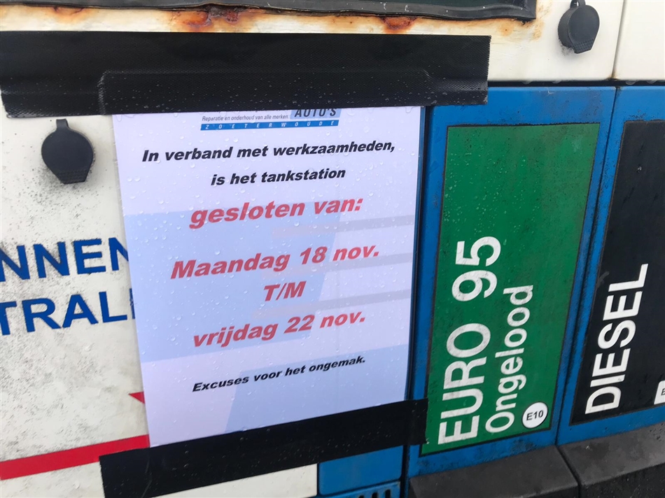 tankstation versteegen weekje dicht