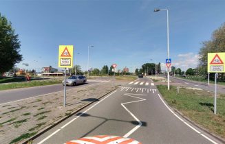 drempel op gevaarlijke kruising leidseweg