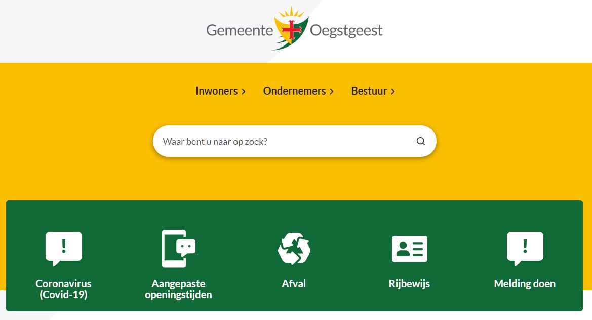 Website gemeente Oegstgeest