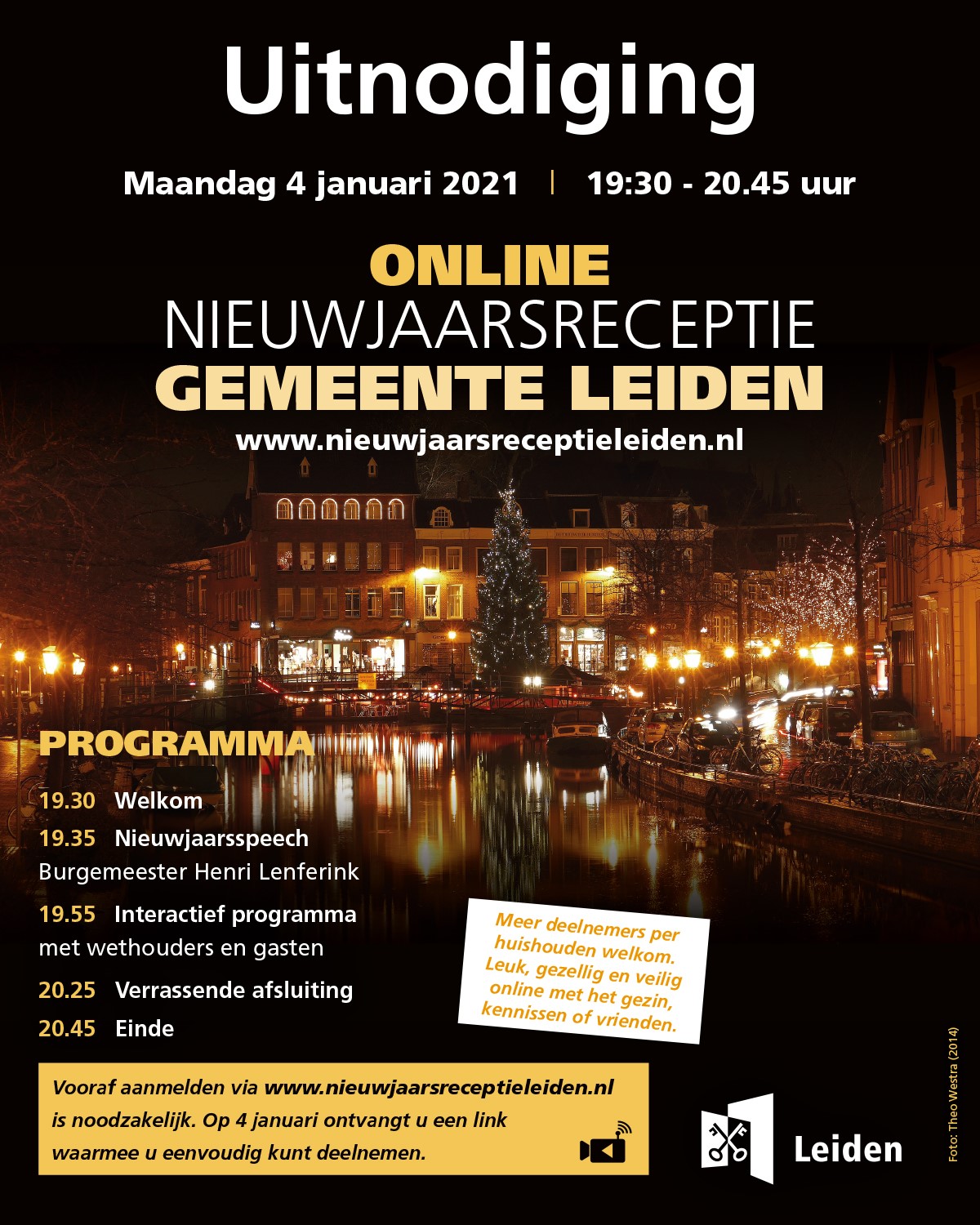 UItnodiging online nieuwjaarsreceptie