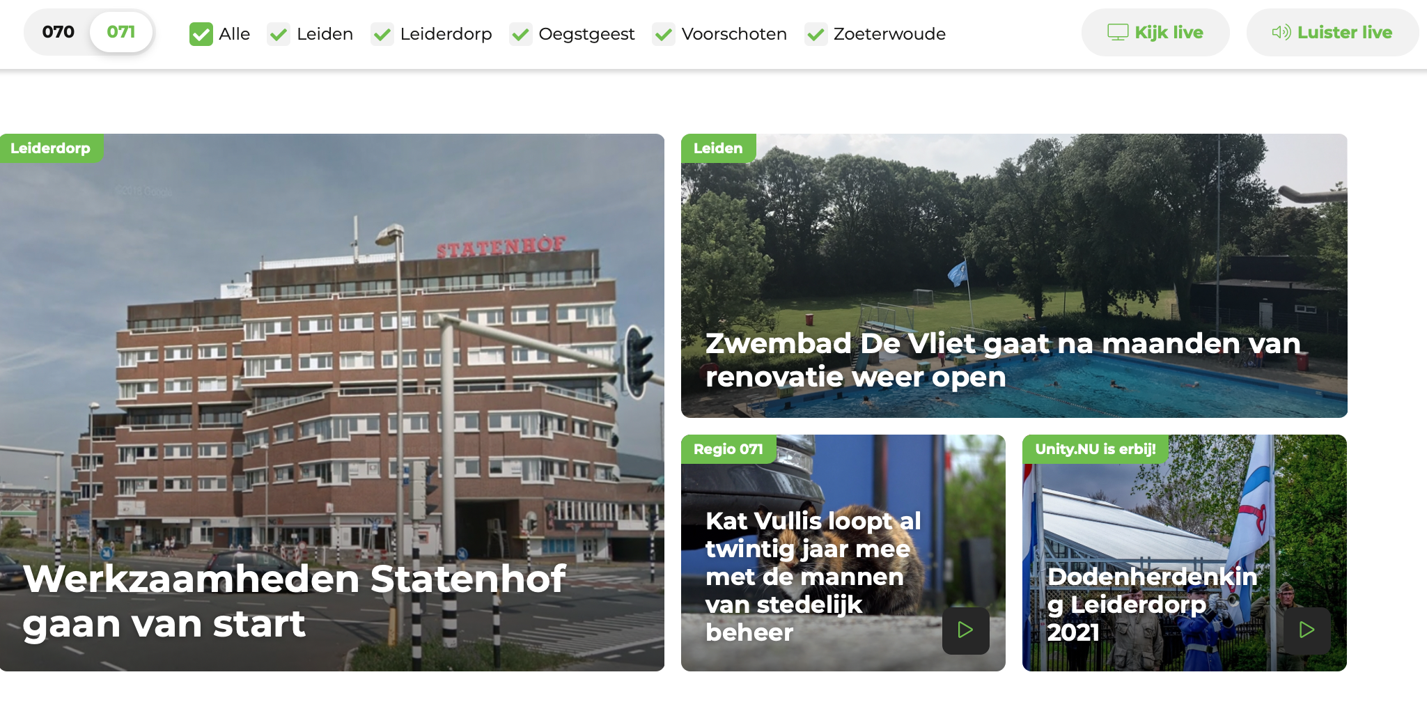 Homepage UnityNU