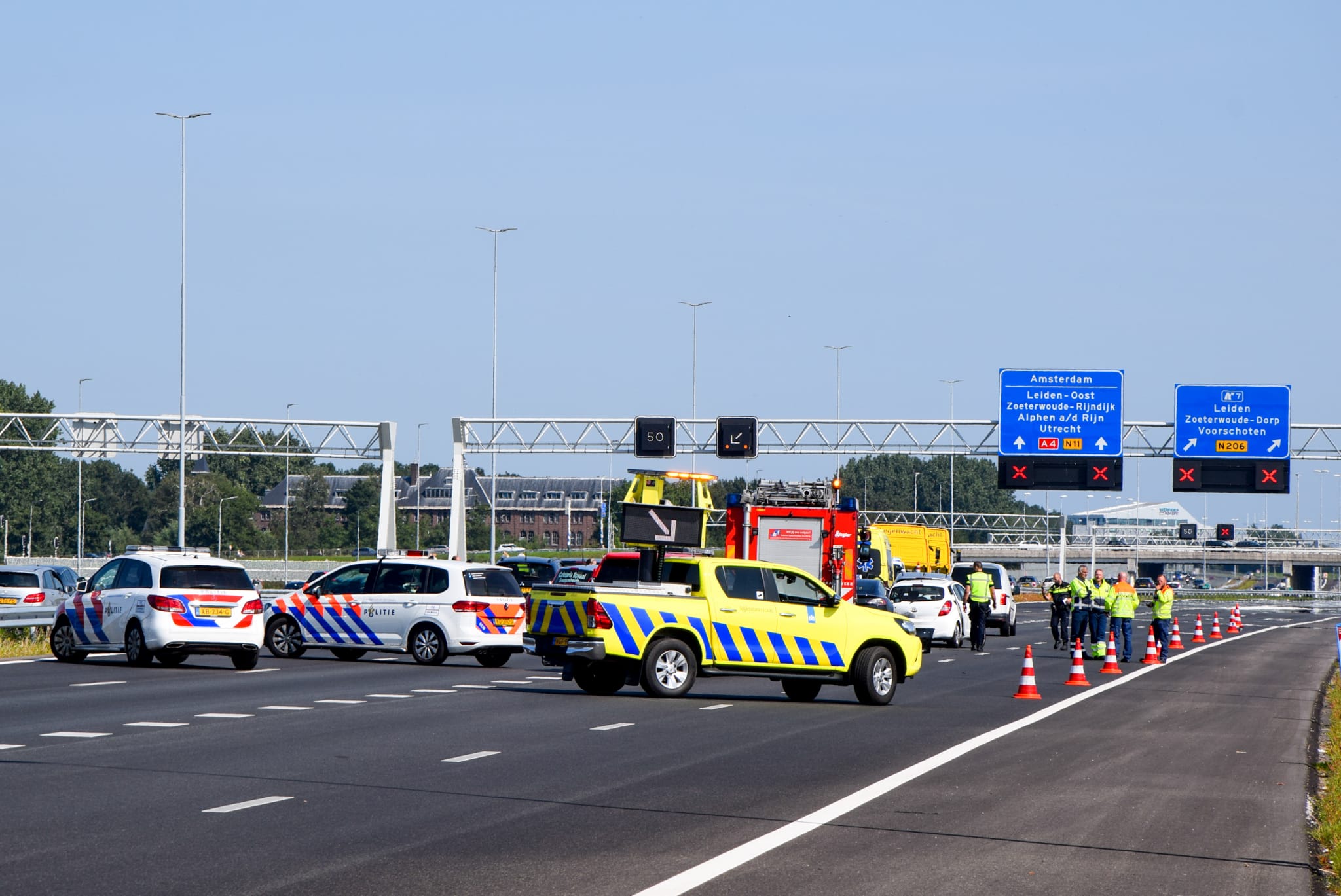 Ongeval A4 richting Zoeterwoude