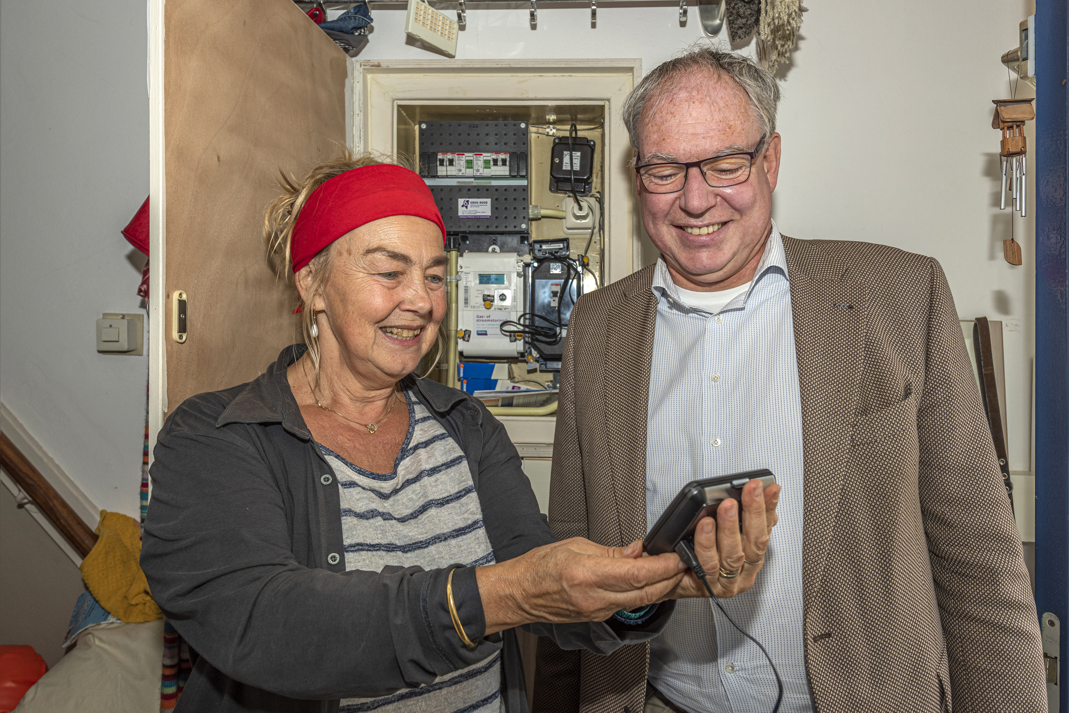 Energiebespaaractie - huurder Meijelaan bij slimme meter