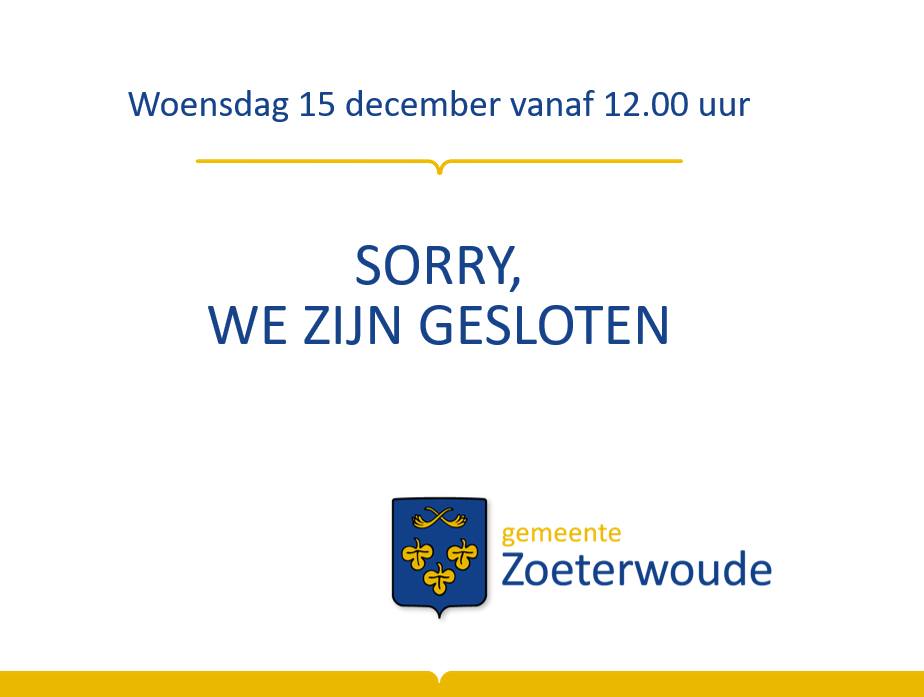 Zoeterwoude gesloten