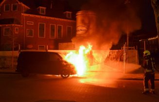 Autobrand Driftstraat Leiden