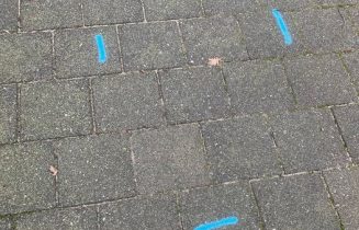 Blauwe strepen
