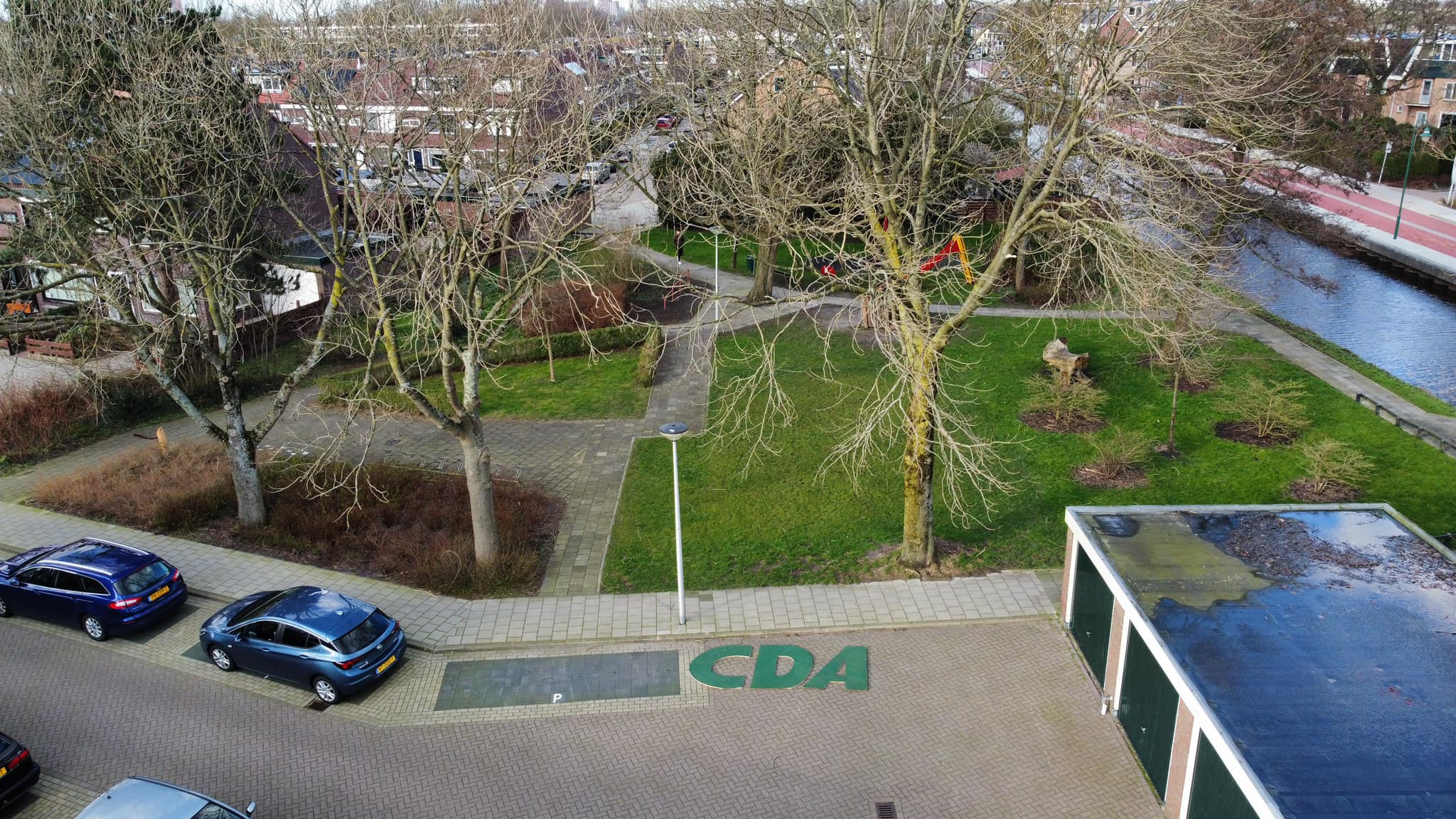 CDA Zoeterwoude logo op straat