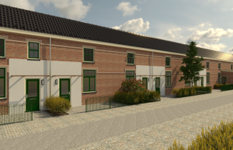 Artist impression woningen Gorte- en Haverstraat Leiden