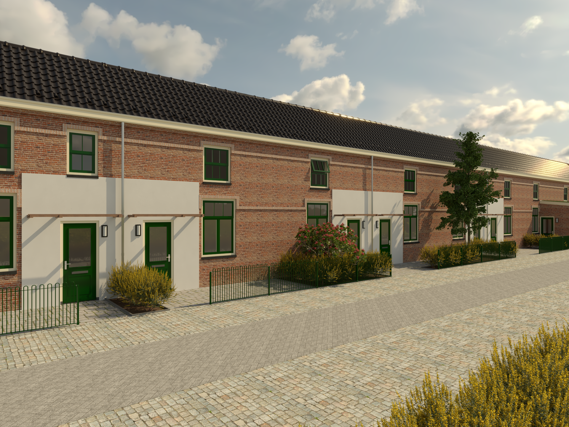 Artist impression woningen Gorte- en Haverstraat Leiden